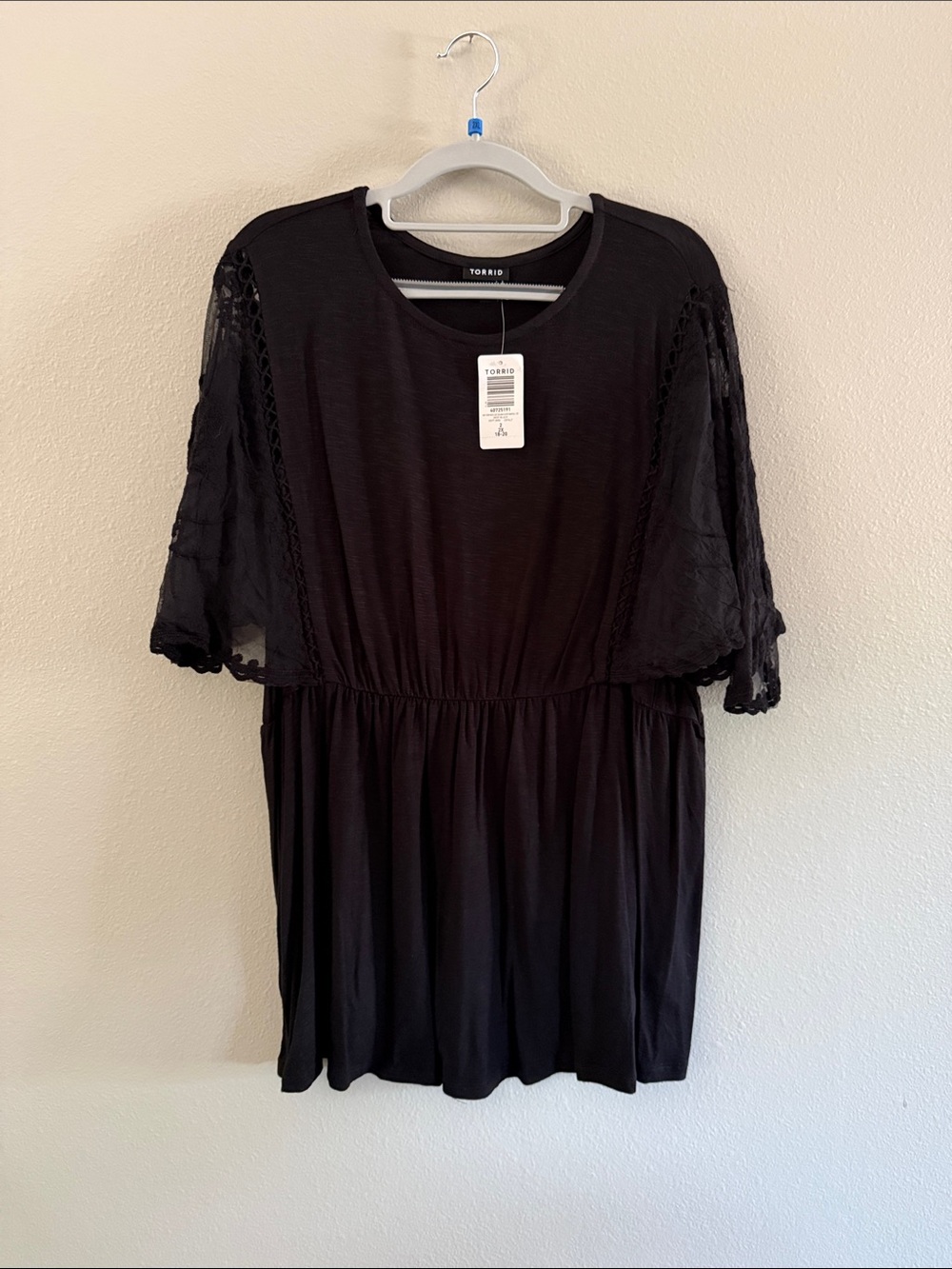 torrid Black Lace-Sleeve top